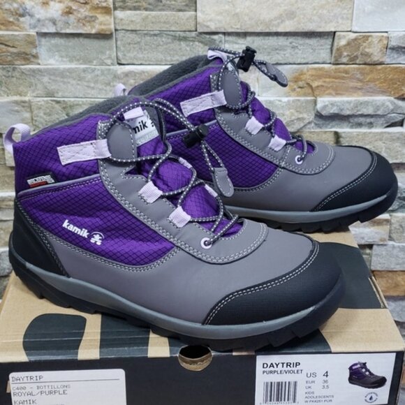 Kamik Daytrip Hiker Waterproof Kids Boot - Picture 8 of 11